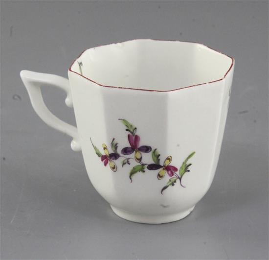 A Derby coffee cup, c.1758, h. 6.1cm
